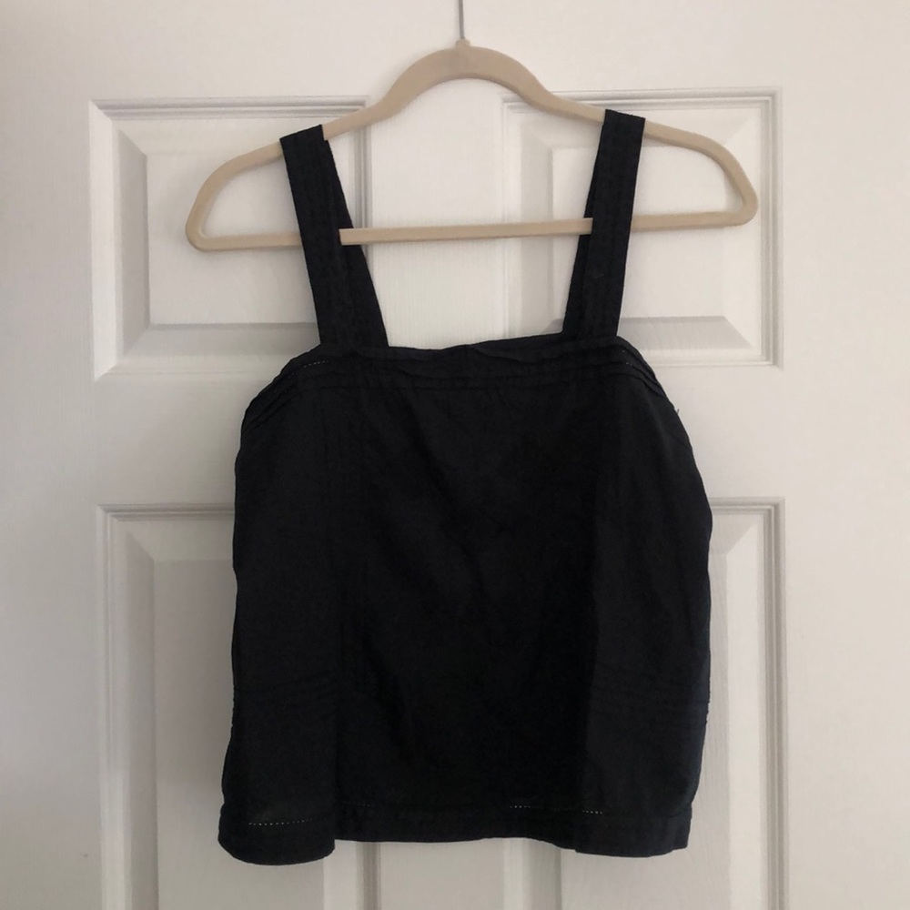 NEVER WORN black embroidered blouse!